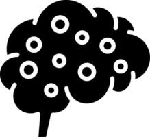 Brain Points Glyph Icon Design vector