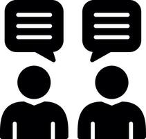 Conversation Glyph Icon Design vector