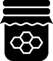 Honey Jar Glyph Icon Design vector