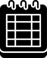 Notepad Glyph Icon Design vector