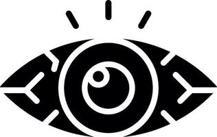 Red Eye Glyph Icon Design vector