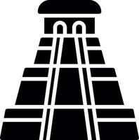 Pyramid Of The Magician Glyph Icon Design vector