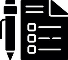 Quiz Glyph Icon Design vector