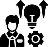 Skills Enhancement Glyph Icon Design vector