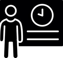 Time management Glyph Icon Design vector