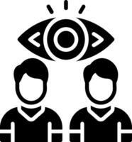 Supervision Glyph Icon Design vector
