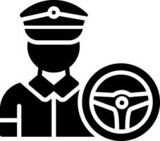 Driving Instructor Glyph Icon Design vector
