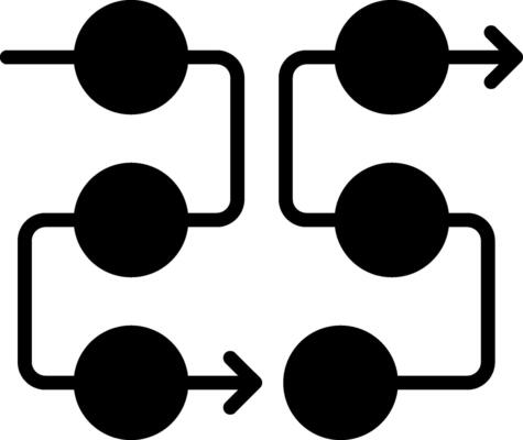 Flow diagram Glyph Icon Design
