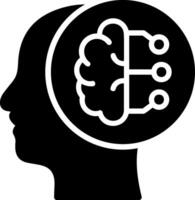Intelligence Glyph Icon Design vector
