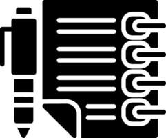 Notepad Glyph Icon Design vector