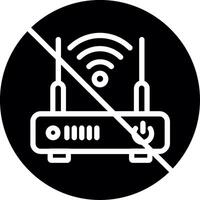 No Router Glyph Icon Design vector