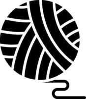 Wool Ball Glyph Icon Design vector