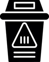 Bin Glyph Icon Design vector