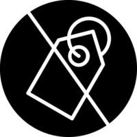 No Sales Glyph Icon Design vector