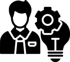 Skills Glyph Icon Design vector