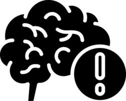Brain Disorder Glyph Icon Design vector