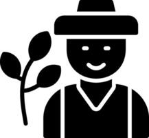 Farmer Glyph Icon Design vector