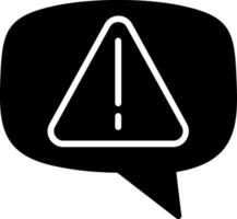 Warning Glyph Icon Design vector