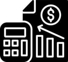 Accounting Glyph Icon Design vector