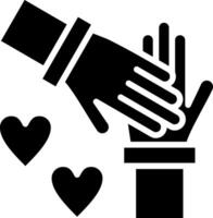 Support Glyph Icon Design vector