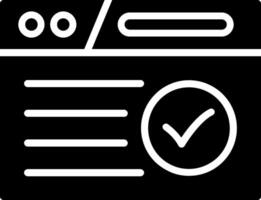 Website Glyph Icon Design vector