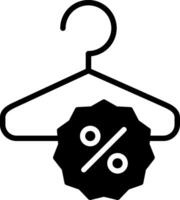 Hanger Glyph Icon Design vector