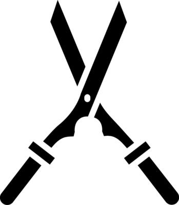 Shears Glyph Icon Design