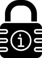 Lock Glyph Icon Design vector
