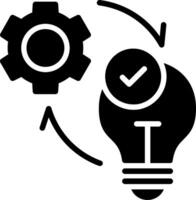 Process Glyph Icon Design vector