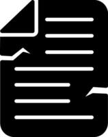 Contract Glyph Icon Design vector