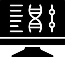 Dna computing Glyph Icon Design vector