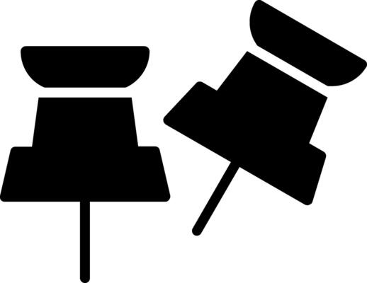 Pin Glyph Icon Design