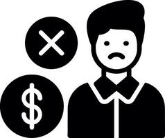 Poor Glyph Icon Design vector