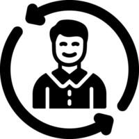 Rotation Glyph Icon Design vector