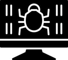 Bug Glyph Icon Design vector