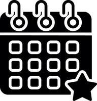 Event calendar Glyph Icon Design vector