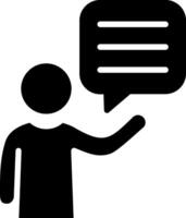 Explain Glyph Icon Design vector