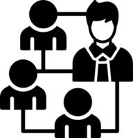Network Glyph Icon Design vector
