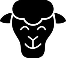 Sheep Glyph Icon Design vector