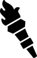 Torch Glyph Icon Design vector