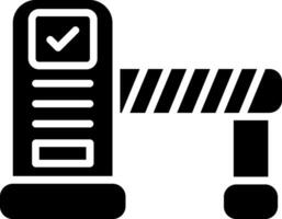 Barrier Glyph Icon Design vector