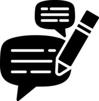 Write Glyph Icon Design vector