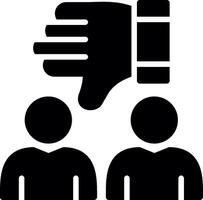 Unsatisfied Glyph Icon Design vector