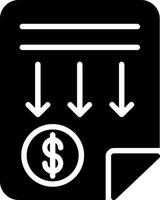 Low Sales Glyph Icon Design vector