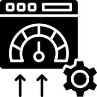 Medium speed Glyph Icon Design vector