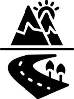 Path way Glyph Icon Design vector