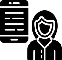 Phone Glyph Icon Design vector
