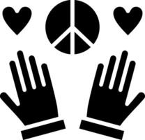Peace Glyph Icon Design vector