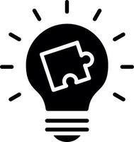 Solution Glyph Icon Design vector