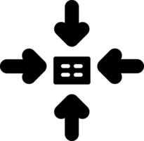 Shrink Glyph Icon Design vector